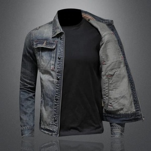 Chaqueta vaquera de algodón de alta calidad para hombre, elegante chaqueta vaquera personalizada de ropa informal OEM al por mayor para la venta de invierno - Product Image 4