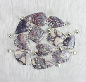Porcelana jaspe piedra preciosa cabujón colgante Premium bisel conjunto joyería natural piedra preciosa - Product Image 6