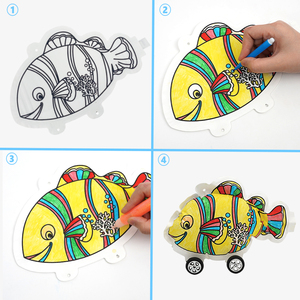 Juguetes creativos de pintura 3D globo de papel inflable para colorear juguete de <span class=keywords><strong>dibujo</strong></span> 3D con ruedas y marcadores para niños y adultos - Product Image 5