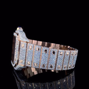 Relojes de Lujo Certificados para Hombre, con Diamantes Moissanite, de Acero Inoxidable, Cristal Cuadrado, Estilo Hip Hop, Cuarzo, de Moda, al por Mayor - Product Image 4