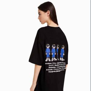 T-shirt en coton biologique pour femmes T-shirt Boxy graphique personnalisé T-shirt pour bébé vierge Slim Fit T-shirt à col rond pour femmes - Product Image 5