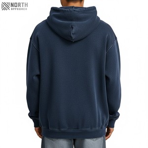 Sweats à capuche délavés à l'acide avec logo personnalisé pour homme de haute qualité taille supplémentaire 100% coton sweats à capuche et sweat-shirt réversibles pour hommes - Product Image 2