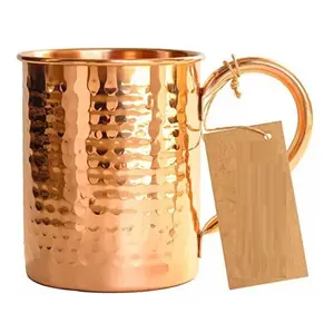 Beer Drinking Pure Copper Mug Hammered Design Coffee Cup with handle Beer Mug European standard vodka pure copper Mule Mugs