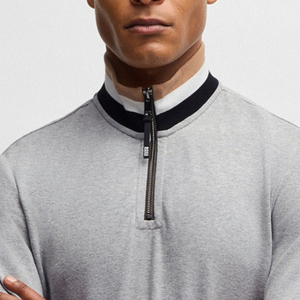 Casual Wear Design With Stand Collar Men Sweatshirt For Wholesale <b>Bulk</b> Buyers Full Sleeve & Customized Logo Relaxed Fit Design - Product Image 2
