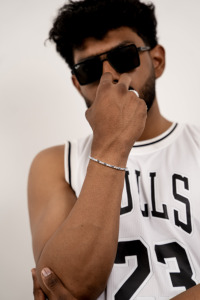 <b>Mens</b> 925 <b>silver</b> moissanite emerald baguette bracelet luxury engagement style jewellery slim tennis bracelet gift - Product Image 3