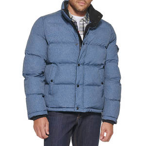 Chaqueta acolchada con capucha ajustada personalizada al por mayor, chaqueta acolchada con cuello levantado para invierno, hecha de material de carcasa de Cachemira - Product Image 3