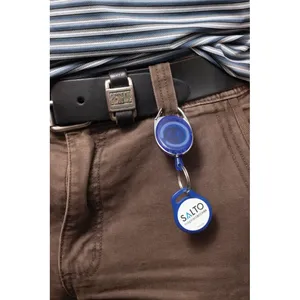 Portachiavi in ABS Riciclato Sostenibile, Gadget Promozionale Ecologico con Moschettone - Product Image 3