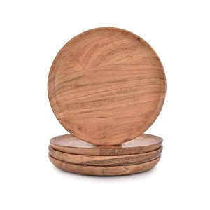 Placas cargadoras de madera de mango ecológicas, tamaños de mesa personalizables de 13 pulgadas para bodas y hoteles con color ecológico - Product Image 1
