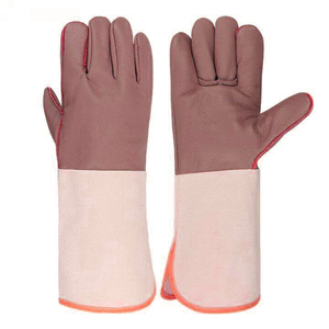 Gants de soudage en cuir à manchette longue, résistants à la chaleur, texturés, antistatiques, pour la soudure, la mécanique et la réparation - Product Image 2