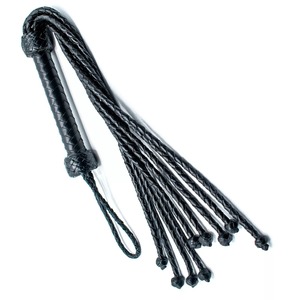 Meilleure qualité en gros cuir matériel FLOGGER noir fouet d'équitation fait à la main Bullwhips queues souples - Product Image 6
