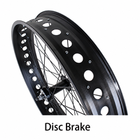 Roue avant de vélo électrique Fat Tire pour neige, 20x4.0 20 pouces, 26x4.0 26 pouces, 36 rayons, déport de 135 mm