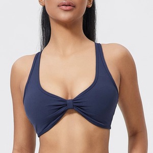 Soutien-gorge pour femme Impact Longline Top à bretelles avec logo Femmes sans couture Yoga Tops Backless Gym Clothes Workout Sleeveless Shirts With Bra - Product Image 3