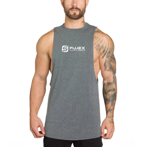 Men Gym Singlet Stringer <b>Muscle</b> <b>Fit</b> Tank Tops Fitness Workout Shirt Spandex Custom Design Men Gym Workout Tank Top Singlet - Product Image 4