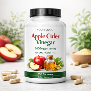 Nouvelles capsules de vinaigre de <span class=keywords><strong>cidre</strong></span> de pomme biologique naturel végétalien 2400 mg sans OGM sans gluten 150 unités Complément alimentaire pour la santé digestive - Product Image 5