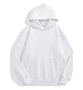 เสื้อฮู้ดแขนยาวผ้าคอตตอนของผู้ชายสีพื้นแบบลำลอง500GSM โลโก้แบรนด์ของคุณแบบกำหนดเองสำหรับฤดูใบไม้ร่วงฤดูหนาว - Product Image 2