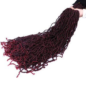Prix de gros 18 24 36 pouces <span class=keywords><strong>Nu</strong></span> Locs Cheveux synthétiques à crocheter de haute qualité pour femme noire, longues tresses Goddess Locs - Product Image 5
