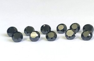 Diamante Negro Natural, Corte Brillante Redondo de 3 mm - Diamante Negro Suelto - Product Image 5
