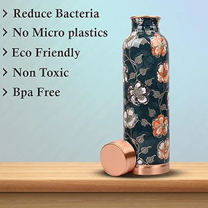 Latest Design Pure Copper <b>Bottle</b> New Arrival <b>Metal</b> Copper <b>Bottle</b> With Printed Design Copper <b>Water</b> <b>Bottle</b> at Reasonable Prices - Product Image 2