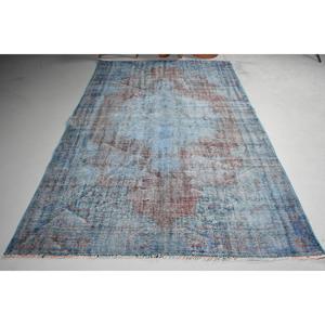 Alfombra Turca de 5.7x8.8 pies, Alfombra Vintage Grande, Alfombra Oriental Azul - Product Image 3