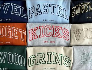 Sweat à capuche brodé personnalisé unisexe Concevez votre propre sweat à capuche avec texte ajouté personnalisé pour femmes et hommes - Product Image 5