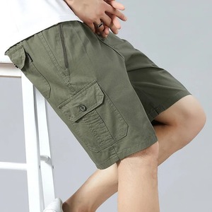 Printemps été nouvelle mode vêtements pour hommes taille haute cordon de serrage corde Hombre couleur unie lâche droite tout Match Shorts décontractés - Product Image 4