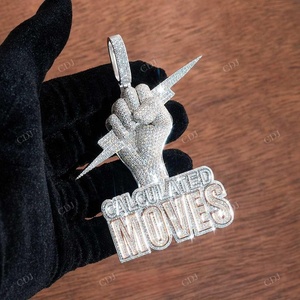 งานปาร์ตี้ชุบทองงานประดิษฐ์สไตล์ฮิปฮอป925เงินสเตอลิง VVS เพชรโมอิสซาไนต์ - Product Image 1