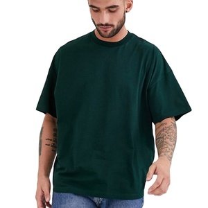 T-shirt Homme Été 100% Coton Peigné Surdimensionné Épais Personnalisé Épaules Tombantes Coupe Ample Manches Courtes Séchage Rapide Imprimé Lettres - Product Image 1