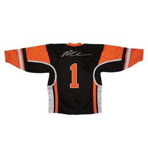 Camiseta de Hockey Negra y Naranja para Hombre, Manga Corta, Ajuste Holgado, Transpirable, de Poliéster, para Entrenamiento, Ropa Deportiva Informal, Unisex - Product Image 2