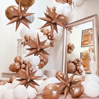 Ballon en feuille métallique 4D Starburst de 26 pouces, ballon étoile à pointes pour la décoration de fête d'anniversaire ou de mariage