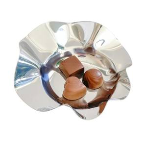 Cuenco de chocolate de mesa de acero inoxidable con base acrílica para boda, cuenco para servir chocolate decorativo, accesorio de Hotel - Product Image 3