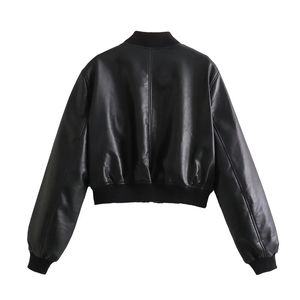 High Quality Wholesale <b>Men</b> <b>Canvas</b> Leather <b>Jacket</b> Custom Design Full Sleeve Breathable Outdoor High Street Style - Product Image 2