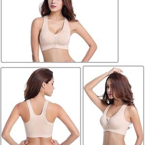 Nouveau soutien-gorge de sport en nylon uni sexy à décolleté plongeant et dos ouvert, vêtements de fitness à haute élasticité, bretelles croisées, soutien-gorge de yoga pour femmes - Product Image 4