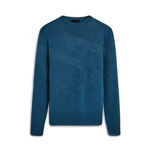 Suéter de punto de hombre ajustado transpirable con diseño de OEM personalizado/suéter de punto de hombre con logotipo personalizado - Product Image 1