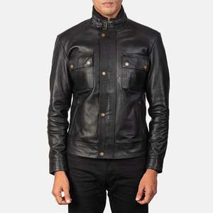 Alta Calidad # # # # A la moda # # # # Gótico # # # # Con capucha # # # # Piel de oveja negra # # # # Satén Satén # # # # 6XL # # # # Delgado # # # # Chaqueta de Motociclista para Invierno - Product Image 1