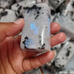 Piedra de Luna Arcoíris Natural, Gema Pulida de Forma Libre, Cristal Irregular, Colección de Minerales, Venta al por Mayor - Product Image 5