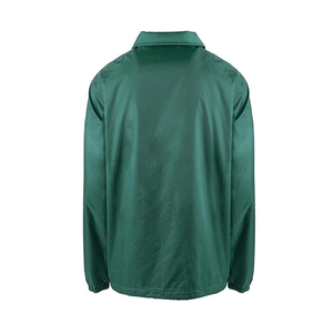 Veste d'entraîneur en polyester polyvalente et décontractée pour hommes avec logo personnalisé de couleurs unies - Product Image 5