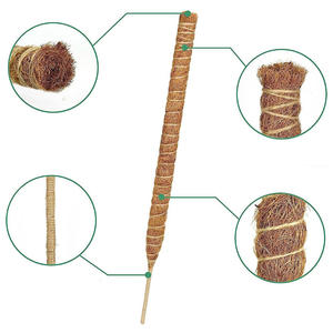 Lot de 2 poteaux en fibre de coco carrés de 39,3 pouces pour plantes d'intérieur et de jardin - Support d'escalade écologique et pliable - Product Image 6