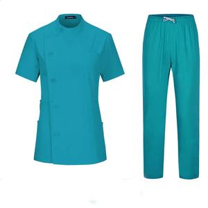 Conjuntos de Uniformes Médicos Antiarrugas Color Morado Personalizados, Conjuntos de Uniformes de Enfermería Lavables, Trajes Médicos con Pantalones de Corte Recto - Product Image 1