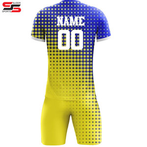 Customized Soccer Uniform Set Sublimation Football Jersey Custom Design Embroidery Team Logo Economical Training Kit Club Use - Product Image 2