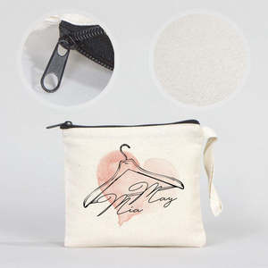 Pochette en coton non doublée personnalisée 6x5 pour femme - Product Image 4