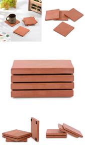 Buy At Low Price Clay Tea Cup Coaster Square Tea Cup <b>Mats</b> Pads At Wholesale Price High Quality Homeware Dinnerware Drink Coaster - Product Image 6