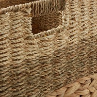 Panier de rangement en jonc de mer tressé, cubes, panier de rangement fait à la main, vente en gros, écologique, fabriqué au Vietnam