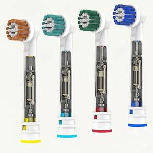 Recambios de cabezales de cepillo de dientes estándar para cadenas minoristas, genéricos, compatibles con Oral-B, cabezales de repuesto redondos, venta al por mayor, fábrica OEM - Product Image 1