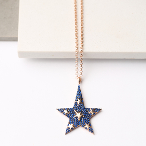 Collier avec pendentif en forme d'étoile, zircon, fabrication artisanale turque, délicat, vente en gros, bijoux en argent sterling 925, cadeau - Product Image 2