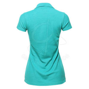 Deporte de mujer más vendido para camisetas de polo Camisa de golf de punto corto delgada ligera de moda Color personalizado Patrón sólido comprimido - Product Image 2
