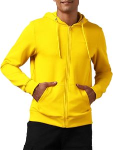 Sudaderas con capucha de gran tamaño para hombre de algodón 100%, sudaderas de invierno con estampado de logotipo personalizado, forro polar grueso, patrón sólido, capucha de invierno - Product Image 4