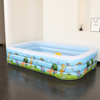 Aufblasbarer PVC-Pool für Kinder, Große Kapazität, Innen-/Außenbereich, Familienfreundliches Spielzeug mit Anpassbarer Größe