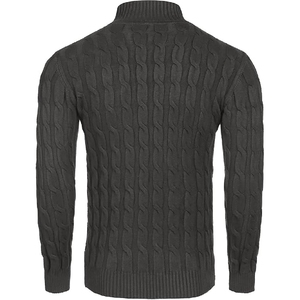 High Quality Wholesale Men's Crewneck Casual <b>Knit</b> Sweaters Solid Color Breathable Man Polyester Sweater - Product Image 2