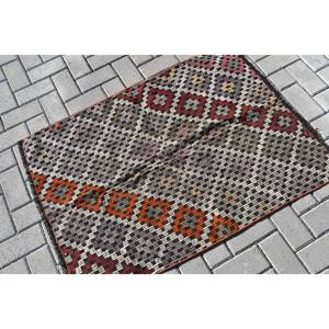 Traditional Brown Red Wool <b>Rug</b> 2.7 X 3.8ft Vintage Turkish Design Patchwork for Entryway 9x12 Rectangle New Latex <b>Bedside</b> <b>Rug</b> - Product Image 2