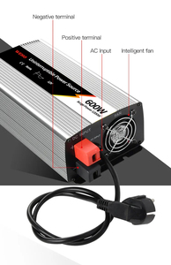 WHPU 600W 12V/24V DC à AC 110V/<span class=keywords><strong>220V</strong></span> Alimentation sans coupure UPS Onduleur à onde sinusoïdale pure avec chargeur - Product Image 5